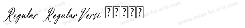 Regular RegularVersi字体转换